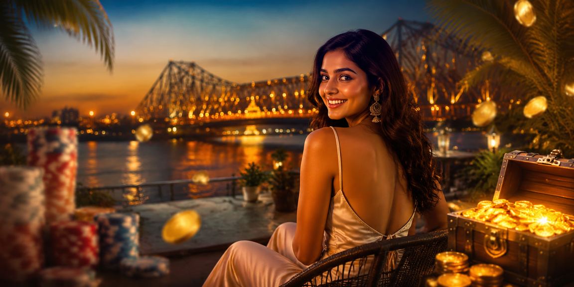 Kolkata Howrah Bridge with scenic view for mobile promotions accessibility